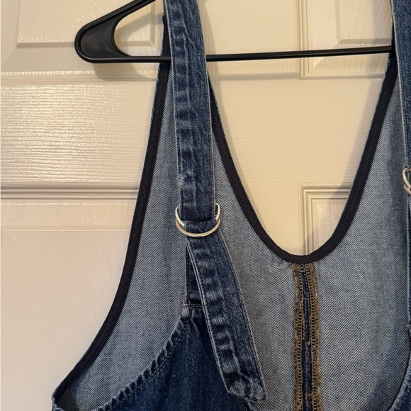 Free People - We The Free Blue Denim Women's Jumpsuit Size S - Picture 9 of 13